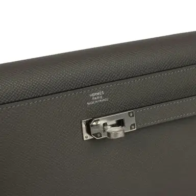 HERMÈS Hermes Kelly Wallet To Go Gris Meyer Epsom Palladium Hardware | Thumbnail 7 HERMÈS Hermes Kelly Wallet To Go Gris Meyer Epsom Palladium Hardware | Thumbnail 7