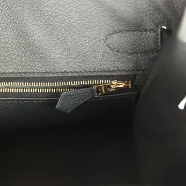 HERMÈS Pre-owned Hermes Birkin 30 Bleu Minuit Monsiuer Gold Hardware | Thumbnail 9 HERMÈS Pre-owned Hermes Birkin 30 Bleu Minuit Monsiuer Gold Hardware | Thumbnail 9