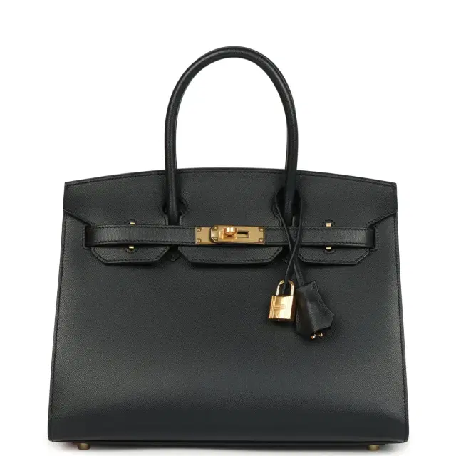 hermes Pre-owned Hermes Birkin 30 Bleu Minuit Monsiuer Gold Hardware