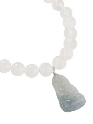 JIA JIA Moon Goddess Buddha 18-karat White Gold Multi-stone Necklace | Thumbnail 1