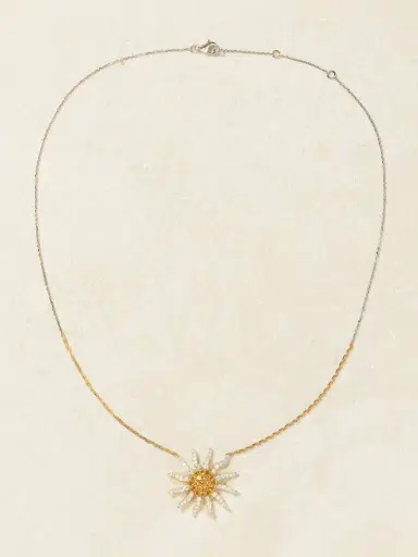 Yvonne Léon Soleil 18-karat White And Yellow Gold, Citrine And Diamond Necklace | Thumbnail 4 Yvonne Léon Soleil 18-karat White And Yellow Gold, Citrine And Diamond Necklace | Thumbnail 4