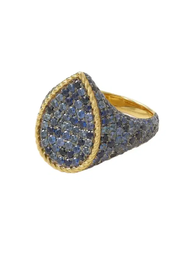 Poire 9-karat Gold Sapphire Ring