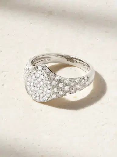 Yvonne Léon Mini Poire 9-karat White Gold Diamond Ring | Thumbnail 1