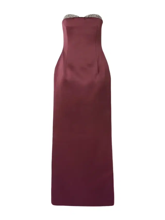 Noélie Strapless Crystal-embellished Satin Maxi Dress