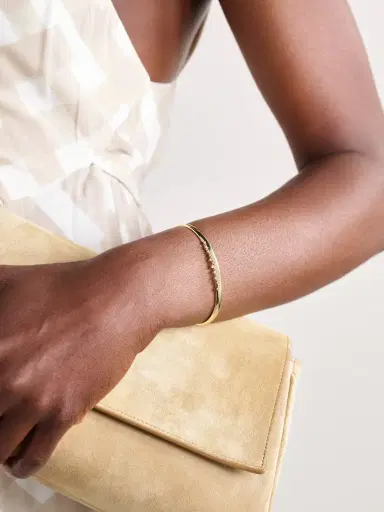 Mizuki 14-karat Gold Diamond Cuff | Thumbnail 2