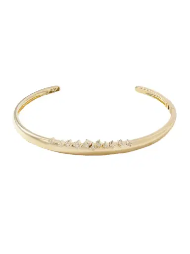 Mizuki 14-karat Gold Diamond Cuff | Thumbnail 1