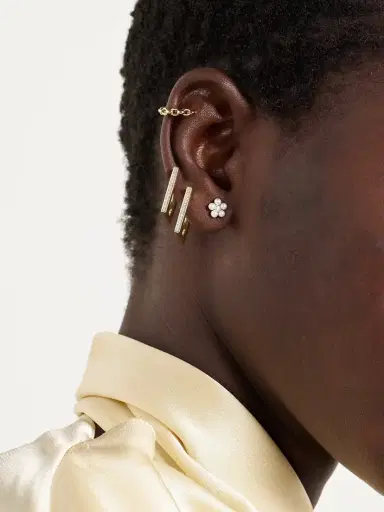 Mizuki 14-karat Gold, Pearl And Diamond Earrings | Thumbnail 4