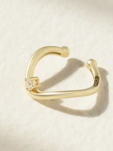 Mizuki 14-karat Gold Diamond Ear Cuff | Thumbnail 3