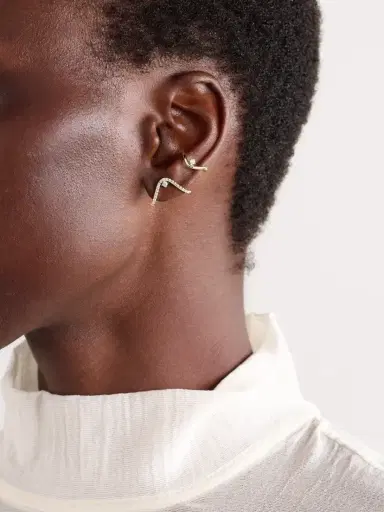 Mizuki 14-karat Gold Diamond Ear Cuff | Thumbnail 4