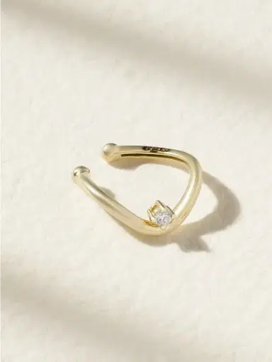 Mizuki 14-karat Gold Diamond Ear Cuff | Thumbnail 1