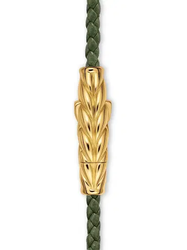 David Yurman Men's Chevron Triple Wrap Bracelet in Leather - Green | Thumbnail 4 David Yurman Men's Chevron Triple Wrap Bracelet in Leather - Green | Thumbnail 4