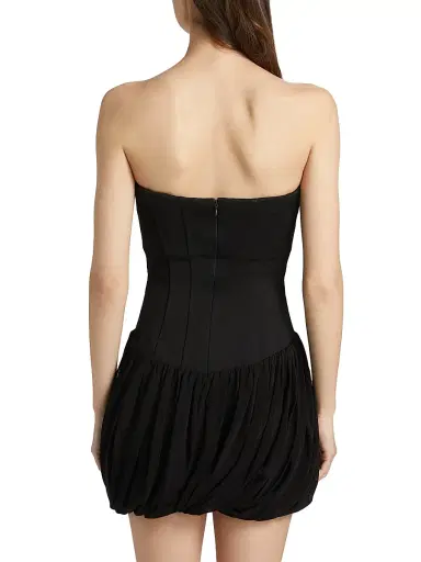 SIMKHAI Women's Josie Bustier Minidress - Black | Thumbnail 5