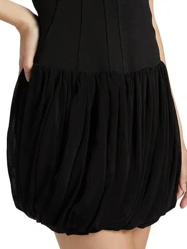 SIMKHAI Women's Josie Bustier Minidress - Black | Thumbnail 6