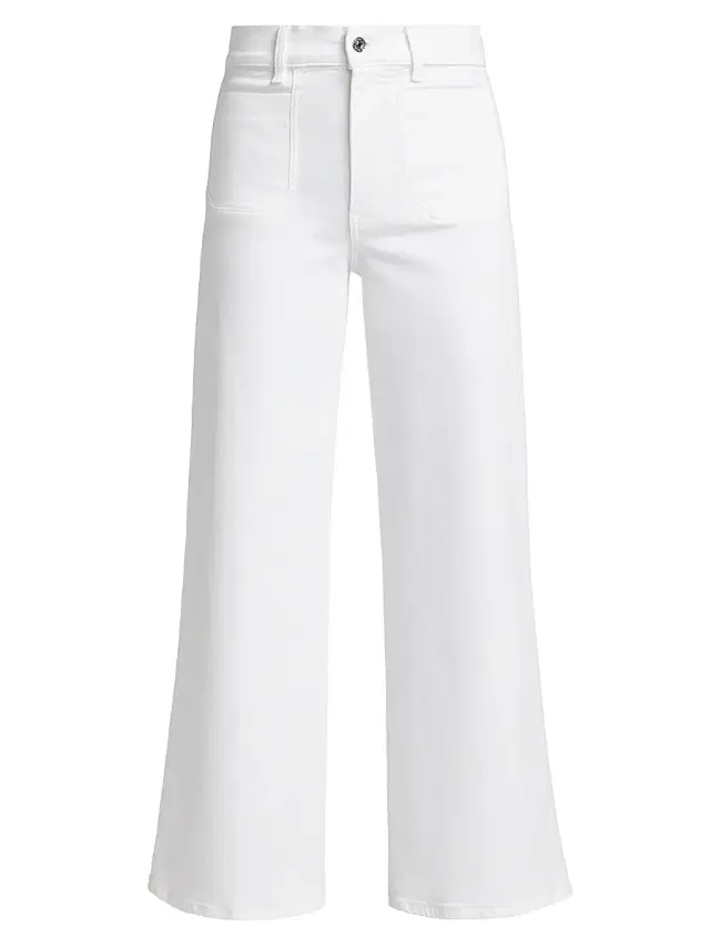 Women's Le Slim High-Rise Flared Cropped Jeans - White Women's Le Slim High-Rise Flared Cropped Jeans - White