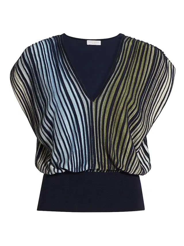 Women's Vanessa Ombre Striped Top - Ombre Stripe
