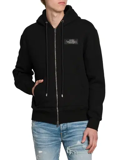 AMIRI Men's Spirit Zip Hoodie - Black - Size Small | Thumbnail 3