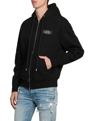 AMIRI Men's Spirit Zip Hoodie - Black - Size Small | Thumbnail 4