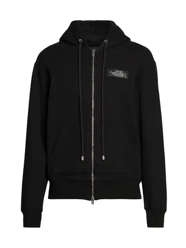 AMIRI Men's Spirit Zip Hoodie - Black - Size Small | Thumbnail 1