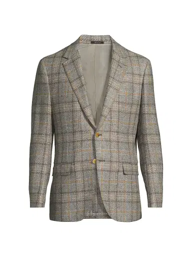 Sartorio Napoli Men's Plaid Virgin Wool Blend Jacket | Thumbnail 1 Sartorio Napoli Men's Plaid Virgin Wool Blend Jacket | Thumbnail 1