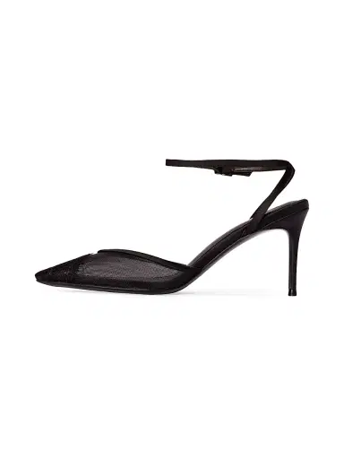 Black Suede Studio Women's Cara 80MM Mesh Sandals | Thumbnail 3 Black Suede Studio Women's Cara 80MM Mesh Sandals | Thumbnail 3