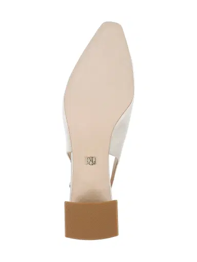 BADGLEY MISCHKA Women's Gracen 50MM Satin Block-Heel Slingback Pumps - Ivory Satin - Size 11 | Thumbnail 6