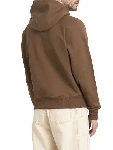AMI Paris Men's Small Embossed Ami de Coeur Hoodie - Hazelnut | Thumbnail 5 AMI Paris Men's Small Embossed Ami de Coeur Hoodie - Hazelnut | Thumbnail 5