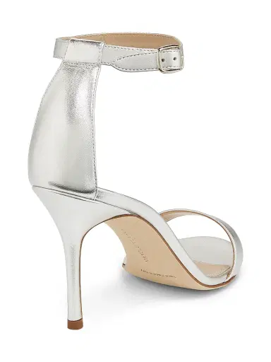 Manolo Blahnik Women's Chaos Metallic Leather Sandals | Thumbnail 3 Manolo Blahnik Women's Chaos Metallic Leather Sandals | Thumbnail 3