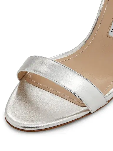 Manolo Blahnik Women's Chaos Metallic Leather Sandals | Thumbnail 6 Manolo Blahnik Women's Chaos Metallic Leather Sandals | Thumbnail 6