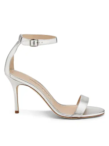 Manolo Blahnik Women's Chaos Metallic Leather Sandals | Thumbnail 1 Manolo Blahnik Women's Chaos Metallic Leather Sandals | Thumbnail 1