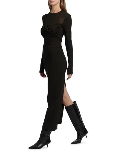 Nanushka Women's Artemiz Bodycon Midi-Dress - Anthracite | Thumbnail 2