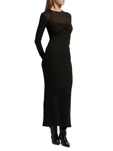 Nanushka Women's Artemiz Bodycon Midi-Dress - Anthracite | Thumbnail 4