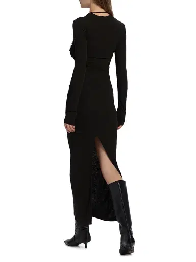 Nanushka Women's Artemiz Bodycon Midi-Dress - Anthracite | Thumbnail 5