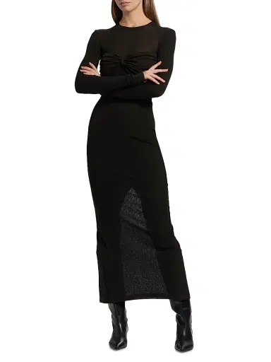 Nanushka Women's Artemiz Bodycon Midi-Dress - Anthracite | Thumbnail 6