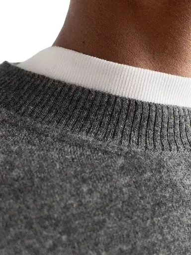 Prada Women's Cashmere Crewneck Sweater - Grey | Thumbnail 6 Prada Women's Cashmere Crewneck Sweater - Grey | Thumbnail 6