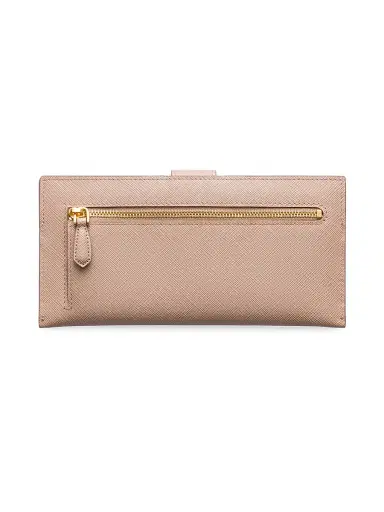 Prada Women's Saffiano and Leather Wallet - Beige | Thumbnail 2