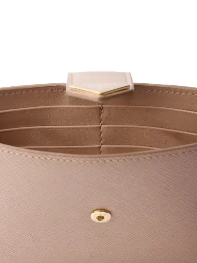 Prada Women's Saffiano and Leather Wallet - Beige | Thumbnail 4