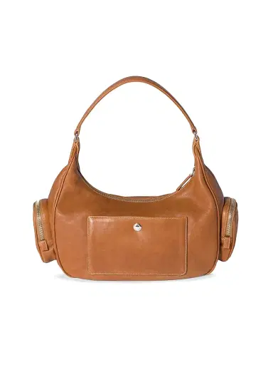 Miu Miu Women's Pocket Nappa Leather Shoulder Bag - Brown | Thumbnail 4 Miu Miu Women's Pocket Nappa Leather Shoulder Bag - Brown | Thumbnail 4