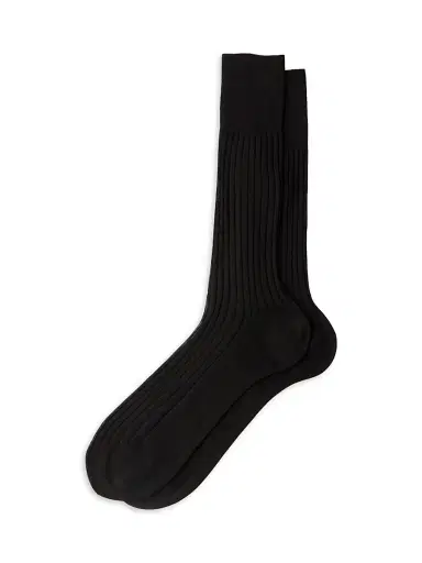 Prada Men's Cotton Mid-Calf Socks - Blue | Thumbnail 3