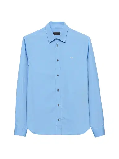 Prada Men's Cotton Shirt - Blue - Size 16.5 | Thumbnail 1