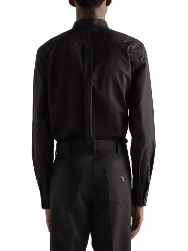 Prada Men's Cotton Shirt - Black - Size Medium | Thumbnail 3 Prada Men's Cotton Shirt - Black - Size Medium | Thumbnail 3