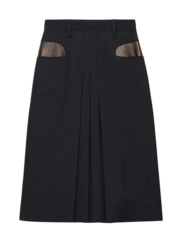 Women's Kid Mohair Midi Skirt - Blue