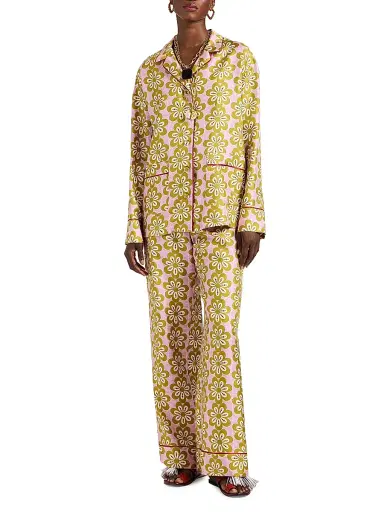 La DoubleJ Women's Pajama Pants - Caper Pink - Size Large | Thumbnail 4