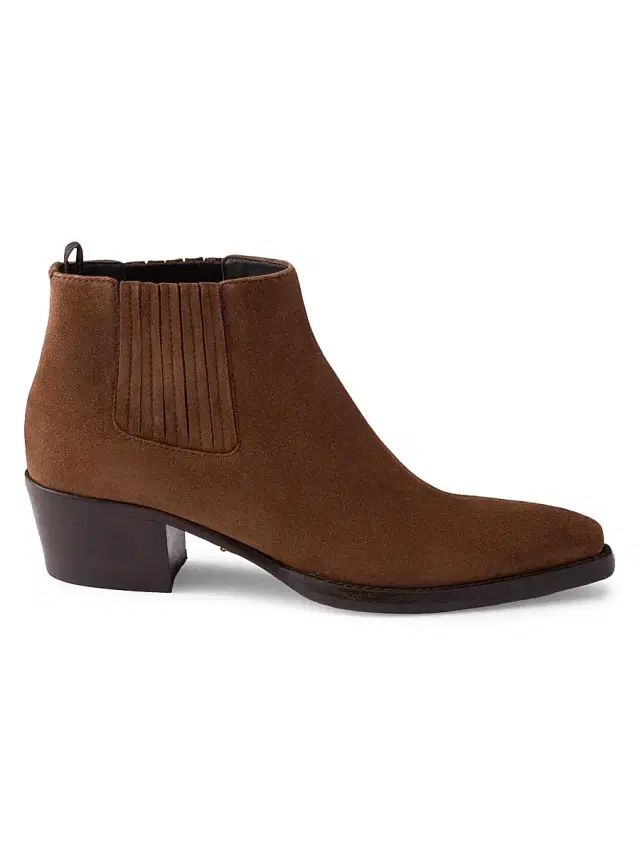 Women's Suede Booties - Brown