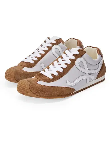 LOEWE Women's Ballet Runner 2.0 Low-Top Sneakers - Grey White Tan | Thumbnail 2 LOEWE Women's Ballet Runner 2.0 Low-Top Sneakers - Grey White Tan | Thumbnail 2