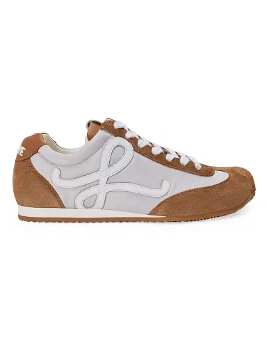 LOEWE Women's Ballet Runner 2.0 Low-Top Sneakers - Grey White Tan | Thumbnail 1 LOEWE Women's Ballet Runner 2.0 Low-Top Sneakers - Grey White Tan | Thumbnail 1