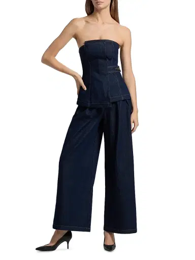 Significant Other Women's Micah Denim Wide-Leg Pants - Indigo | Thumbnail 2
