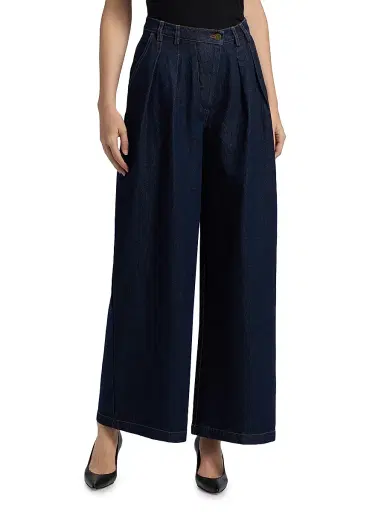 Significant Other Women's Micah Denim Wide-Leg Pants - Indigo | Thumbnail 3