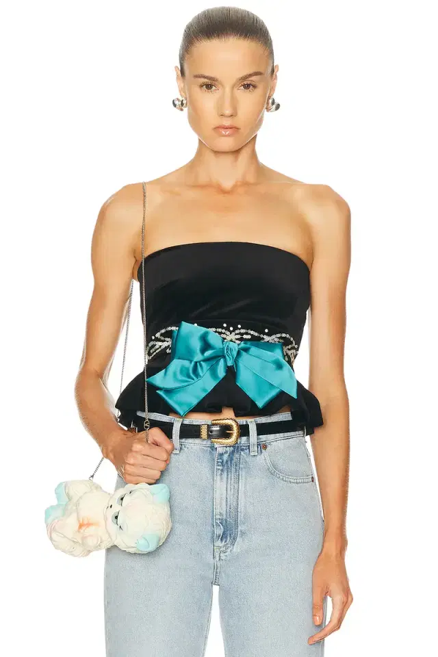 Valentino Velvet Embroidered Top