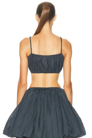 ALAÏA Pleated Bralette Top | Thumbnail 3