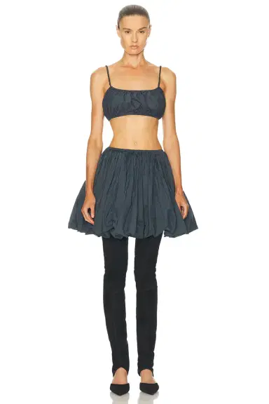 ALAÏA Pleated Bralette Top | Thumbnail 4